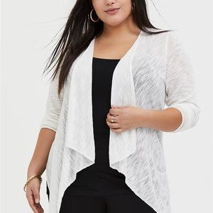 White Drape Cardigan Torrid 3